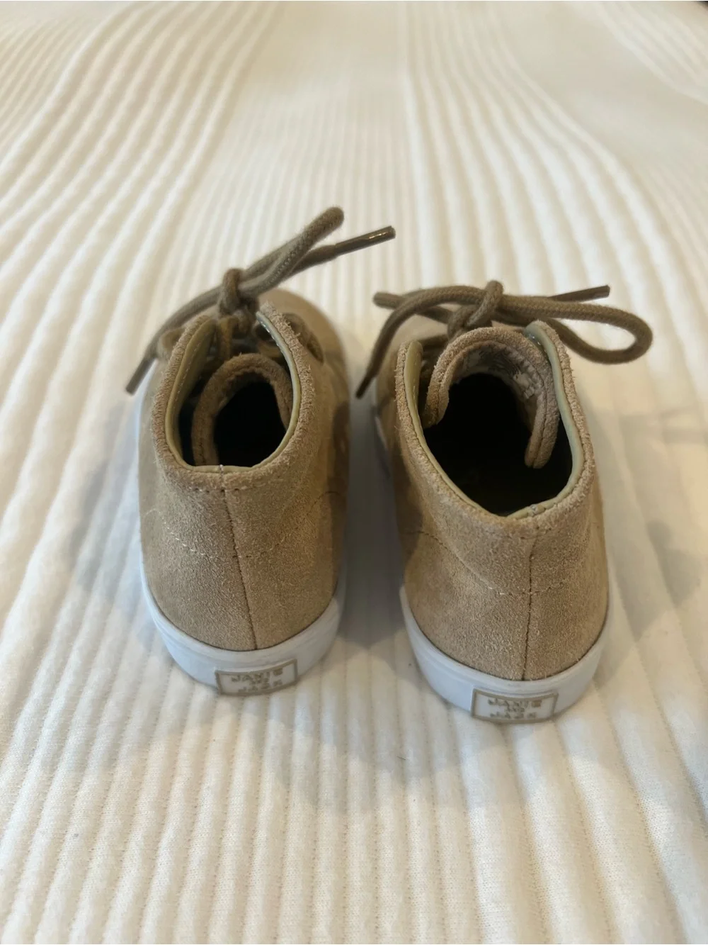Janie and Jake Suede High-Top Sneakers in Tan - Size 5
